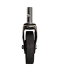 Front view of Beefy 5 Inch Swivel Caster Wheel With Thermoplastic Rubber Quiet Smooth Industrial Wheel for handtrucks and utility carts.