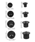 Eight Piece Dowel Transfer Pin Kit with marker center points for accurate dowel alignment in woodworking, multiple pin sizes