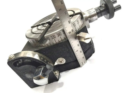 Dope 3 Inch Tilting Rotary Milling Indexing Table With 80mm Clamp Kit, ER Collet Adaptors And Tailstock Milling Tools
