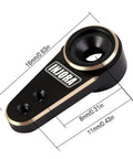 Beefy RC Servo Steering With Mount And Horn For AX24 RC Car Boat And Axial SCX24 Upgrade Parts Brass Black, dimensions labeled