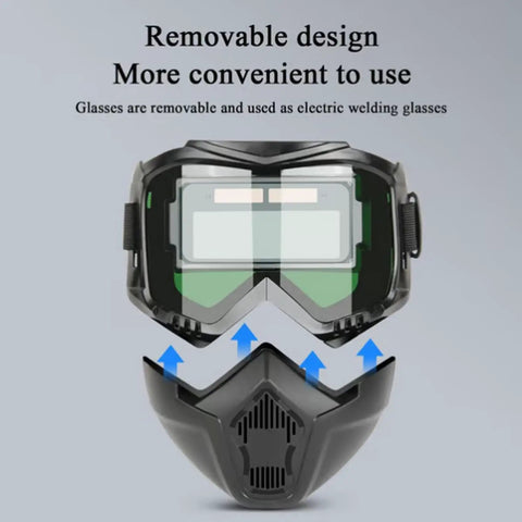 Auto Darkening Welding Helmet With Detachable Face Shield And Big View Window for Arc Tig Mig Welds