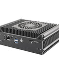 Straight Up Kickin Barebone Mini Pc Board Dropped With An Intel Core I7 8265U Mobile Chipset Paired Beside Quad I226 V 2.5Gb Ethernet Lanes, rear view showing ports and cooling fins.