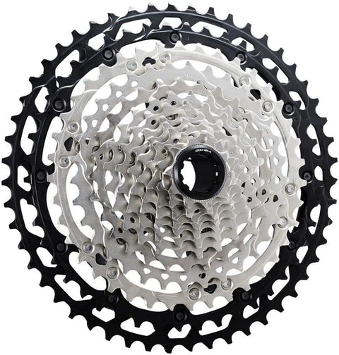 12 Speed Mountain Bike Cassette 10 To 45T Aluminum Alloy With Micro Spline Freehub And Lockring, top view