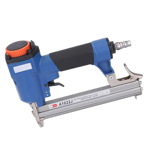 Heavy Lifting Pneumatic Brad Nailer 20 Gauge Air Nail Gun aluminum body with soft grip for DIY projects.