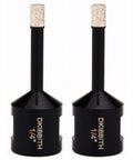 Two 1/4 inch diamond core drill bits from 7 Pack Diamond Core Drill Bits For Porcelain Tile And Concrete With 5/8-11 Hex Shank Adapter For Angle Grinder Hole Saw Set Includes 3/4 Inch 1 Inch 1 1/4 Inch 1 3/8 Inch 1 1/2 Inch And 2 Inch Sizes Pro Grade Heavy Duty For Fast Clean Holes
