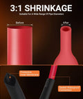 Ultimate 227 Piece Battery Terminal End Kit heat shrink tubing before and after demonstration