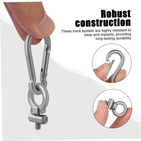 Four Piece Stainless Steel Awning Rail Stopper Eye Bolt Kit For Kayaks Motorhomes And Tents With Eyelet Bolts Heavy Duty Track Hardware And Easy Install No Fuss, stainless steel eye bolt close-up