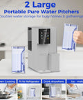 Straight Up Clean Countertop Reverse Osmosis Water Filter System With Instant Hot And Cold Dispenser, 7 Stage Purification, NSF Certified, and Absolute Game Changer Bundle With Two Pitchers and large water pitchers