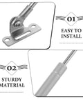 Heavy Duty Cabinet Hinges With Gas Struts For Smooth Hydraulic Lift, Durable Iron Hardware In Silver Finish, Easy To Install