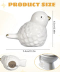 Duck Design Ceramic Toilet Bolt Covers 2 Pack Universal Fit Screw Caps, white ceramic duck shape, dimensions 6.3cm x 5.4cm.