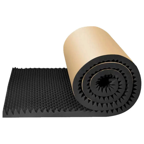 Top Tier Acoustic Panels Flame Retardant Soundproof Foam Tiles For Home Studios and Piano Rooms rolled foam with black peaks