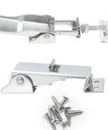 2 Pack Stainless Steel Spring Loaded Draw Latch Clamp For Cabinets And Boxes, Toggle Hasp Lock with screws