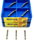 Grab These 10 Pcs MGGN300-M H01 Carbide Turning Inserts For Precision Aluminum Lathe Cutting And Grooving Tools With Insane Wear Resistance in blue box.