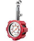 Best Selling Tire Pressure Gauge For Cars And Motorcycles With ANSI B40.1 Precision, 5 To 60 PSI, Extended 360 Degree Swivel Head, Hold And Bleed Button, Dual Guard, Battery Free, Compact Design And Easy Read Dial For Fast Accurate Checks red analog dial tire gauge