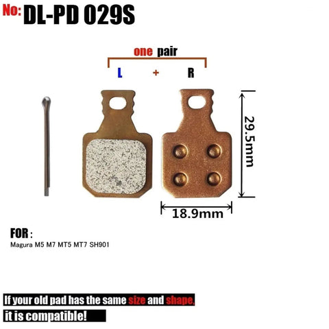 Premium 4 Pair Disc Brake Pads For Mountain E Bike And Electric Scooter Compatible With Hydraulic Mechanical Calipers, size 29.5mm by 18.9mm.