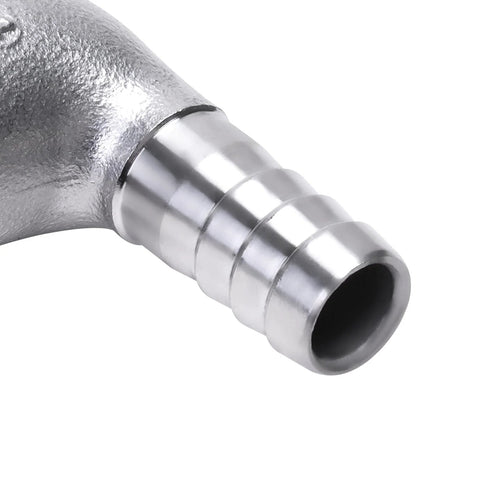 Stainless steel 1/2 in hose barb x 1/2 in female NPT 90-degree elbow fitting