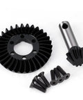 Beefy Steel Front Or Rear Spiral Cut Differential Ring And Pinion Gear Set 32T And 9T for Axial SCX6 RC Crawler with screws