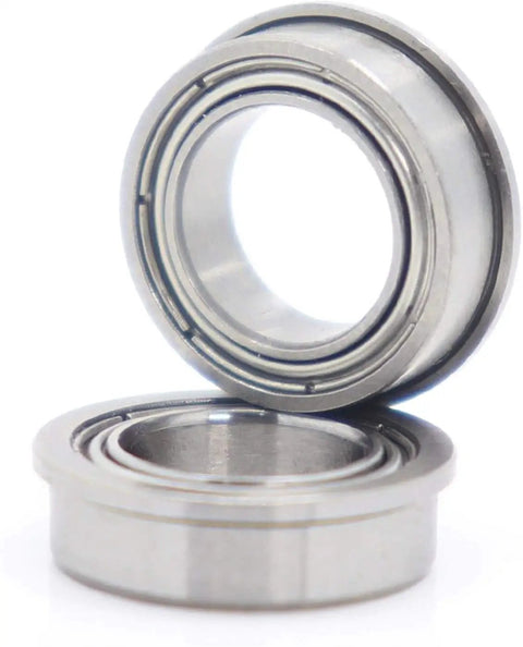 Beefy Flanged Ball Bearings FR1810ZZ 7.939 by 12.7 by 3.967 mm 10 Pack For RC Cars And Model Builds Inch Size Bearings Fits Lynx Super Speedway Front Axle 3 To 16 And Corally Pro 10 1 To 12, two shielded steel bearings