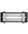 Front view Heavy Duty Winch Roller Fairlead For ATV UTV And Truck Mount Built Tough Metal Cable Guide Roller Reduces Friction For Smoother Winding Extends Winch Line Life And Recovery Performance, black metal 6.5 in