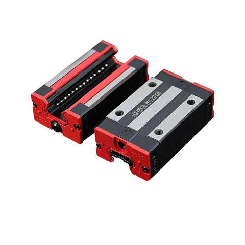 Close-up of two HGH20CA blocks for Dual 20mm Linear Guide Rail Kit with Four HGH20CA Blocks 1800 1850 1900 2000mm Length Options