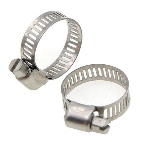 Stainless Steel Adjustable Clamps Set 20 Pack Fits 14 To 27 Millimeters Hose Or Pipe Worm Gear Band Style Leak Proof Connection