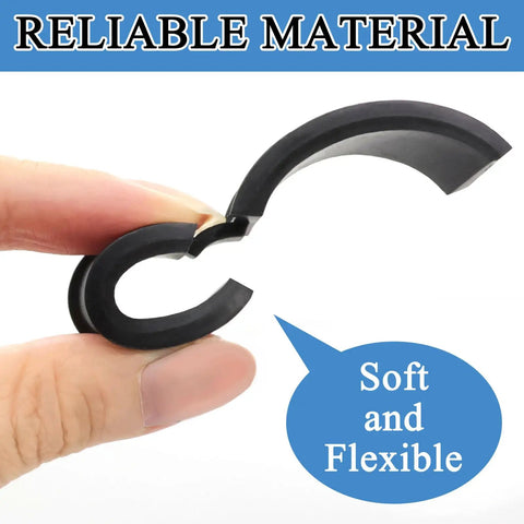 16 Pcs Bicycle Handlebar Spacers Rubber Gaskets Fits 22.2-31.8 Mm And 25.4-31.8 Mm Bike Handlebar Extender shown flexible