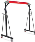 Heavy Duty Adjustable Shop Crane Lift Hoist With 8 To 12 Feet Height 4400 Lbs Capacity Triangular Base for safe lifting in warehouse