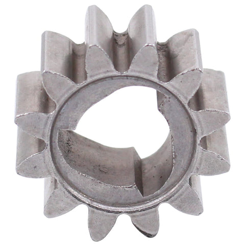 Close-up of 12-tooth pinion gear from Beefed Up 12 Tooth Drive Gear Kit For Lawn Mower HRR216 HRS216 12T Pinion Gear Replacement