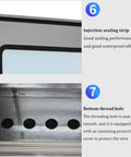 Rugged Outdoor Stainless Steel Junction Box With Lock Built Tough To Last Weatherproof Electrical Enclosure For Power Distribution Waterproof Junction Cabinet For Street Lighting And Outdoor Equipment, sealing strip and bottom thread holes