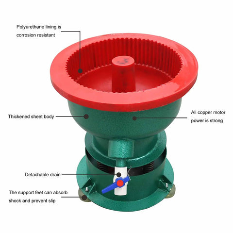 Heavy Duty 80 Liter Electric Vibration Polishing Machine Tackle Metal Deburring Chamfering Hardware Parts Smooth Finish Wear Resistant Industrial 1 1Kw Workhorse with corrosion resistant lining.