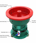 Close-up of No Sweat Heavy Duty 40L Vibration Polishing Machine For Metal Hardware Parts Quick Deburring And Chamfering Tool features.