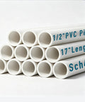 12 Pack Half Inch PVC Pipe Sch 40 Furniture Grade White Plastic Pipe 17 Inch Length For DIY Projects Home Garden Greenhouse Farm Workshop Industrial Strength Crack Resistant And Straight