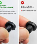 Super Cool 104 Piece Silicone Rubber Hole Plug Kit With 9 Sizes T-Type Black Waterproof Caps For Pipes Tubes And Electrical Wiring Heat Resistant Flexible Reusable Sealing Tools Perfect For Home Gigs And DIY Projects premium silicone vs ordinary rubber