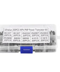 Bulk General Purpose Transistors Kit 200 Pieces Ten Value Silicon Transistors Assortment Including BC337 BC327 case
