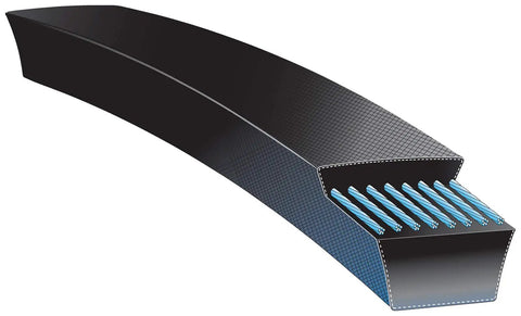 Cross-section view of Low Horsepower V Belt 2370 Truflex FHP Black Oil And Heat Resistant Weather And Chemical Resistant V Belt