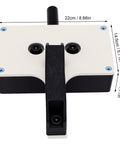 Asixxsix Electric Wire Puller For Narrow Conduit And Residential Wiring Projects, top view with dimensions, drill adapter base.