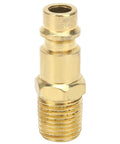 Brass air fitting connector for pneumatic tools, compatible with Kickass Pneumatic Die Grinder With 90 Degree Angle Head For Hella Smooth Metal And Wood Deburring Air Powered Rotary Tool For Fast Shop Work And Precision Shaping Jobs.