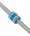 Precision Dual Socket Hex Wrench 4MM Plus 4.5MM For RC Car Mods in blue aluminum with textured grip for easy adjustments.
