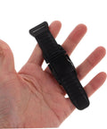 10 Sets Adjustable Backpack Buckles With Plastic Strap Clips Quick Release Replacement shown in hand for size reference.