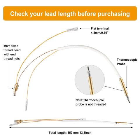 Thermocouple And Tilt Switch Patio Heater Repair Kit For Propane Gas Heaters Replacement Glass Tube Tower Heaters 1 Pack