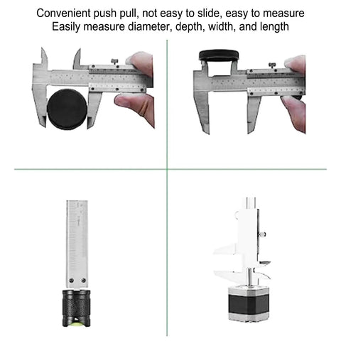 Vernier Caliper 3 Inch Stainless Steel Measuring Tool 0 To 50mm Manual Caliper With Storage Bag For Mechanical Work Precise Measurement