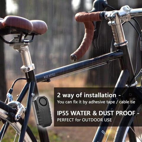 Crazy Loud 113dB Bike Alarm With Remote For Anti Theft Wireless Vibration And Motion Sensor IP55 Waterproof Bicycle Motorcycle Bell KS SF22R Three Volume Levels For Outdoor Security