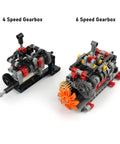 Rugged 6 Speed Gearbox Building Blocks Kit For Tech Vehicle Gear Shifting And Trendy Ornaments Gift Idea For DIY MOC Fans