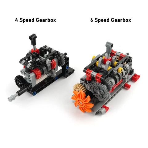 Rugged 6 Speed Gearbox Building Blocks Kit For Tech Vehicle Gear Shifting And Trendy Ornaments Gift Idea For DIY MOC Fans