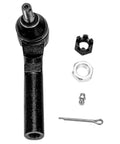 Front Wheel Bearing Hub Kit With Outer Tie Rods For 2005 2014 Subaru Outback And Legacy Ready To Install Direct Fit OEM Grade Suspension Replacement Includes Two Front Wheel Bearings Hubs And Two Outer Tie Rod Ends close-up of black outer tie rod end with fasteners displayed