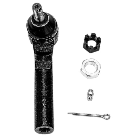 Front Wheel Bearing Hub Kit With Outer Tie Rods For 2005 2014 Subaru Outback And Legacy Ready To Install Direct Fit OEM Grade Suspension Replacement Includes Two Front Wheel Bearings Hubs And Two Outer Tie Rod Ends close-up of black outer tie rod end with fasteners displayed