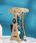 DIY Metal Pendulum Wall Clock Kit With Gear Train And Pendulum, shown assembled with stainless steel and aluminum gears.