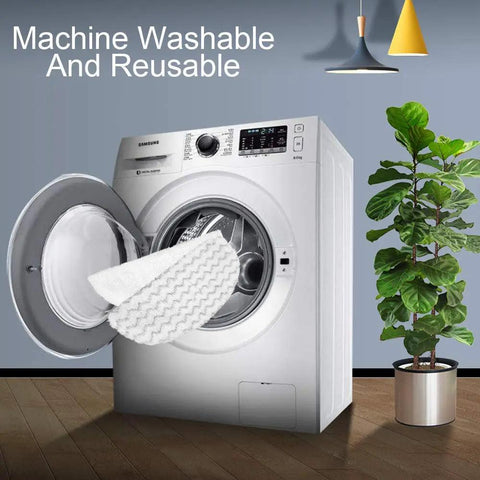 10 Pack Steam Mop Pads Replacement for Bissell PowerFresh 1940 1440 1806 Series shown in washing machine