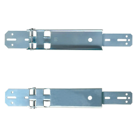 Heavy Duty 18 Inch Garage Door Operator Reinforcement Bracket Made From Galvanized Steel Top Panel Mount for Stabilizing and Repairing Garage Doors Non Adjustable Durable Bracket For Reliable Home Garage Installations visible in image.