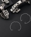 Close-up of Six Pack Recessed Light Spring Clips made from manganese steel, showcasing durable metal downlight accessories.
